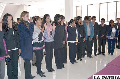 Los nuevos afiliados al Sindicato de la Prensa de Oruro