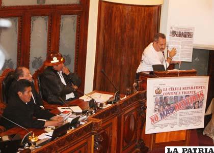 Fabián Yaksic, en la interpelación al ministro de Gobierno, Carlos Romero