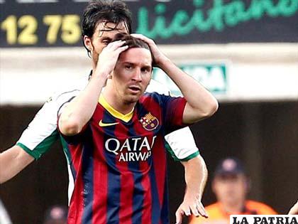 Lionel Messi no estuvo acertado, salió molesto por ello