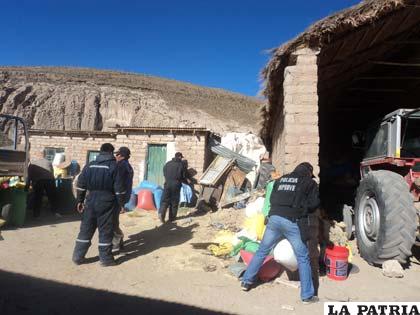 El tractor estaba hábilmente camuflado