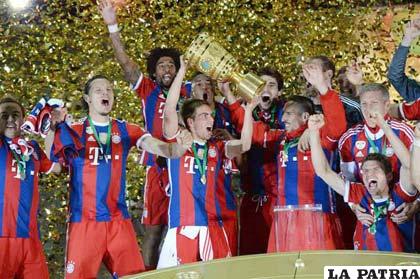 El festejo de los jugadores de Bayern de Múnich