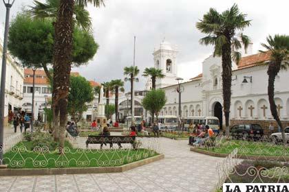 Plaza San Francisco de la ciudad de Sucre, Bolivia