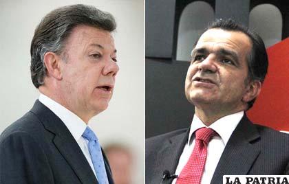 Juan Manuel Santos y Óscar Iván Zuluaga