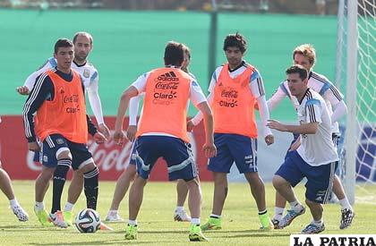 Cuarto día de trabajo de la selección argentina de fútbol