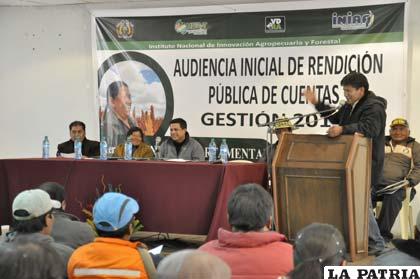 Audiencia inicial de rendición de cuentas del Iniaf