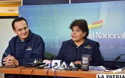 Marlene Ardaya, presidenta de la Aduana Nacional
