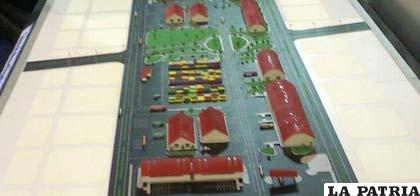 La maqueta del Puerto Seco que fue expuesta en Expoteco