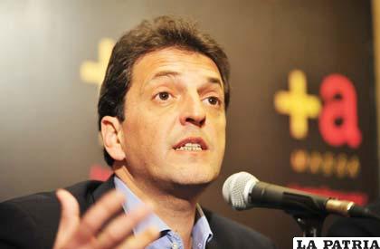 Sergio Massa, líder del Frente Renovador opositor al gobierno