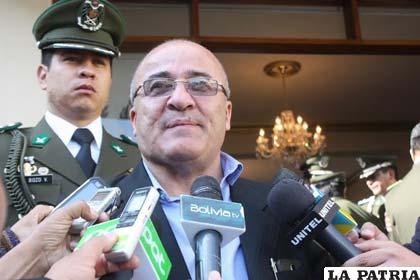 Ministro de Gobierno, Hugo Moldiz