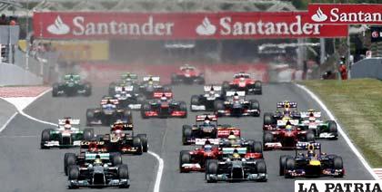 Durante la salida de los coches participantes en esta nueva fecha de la Fórmula Uno