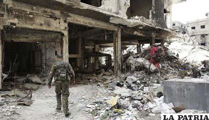 Bombardeos del EI dejaron en ruinas  varias ciudades de Siria