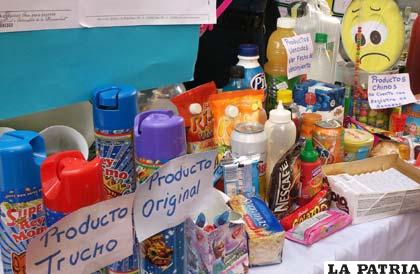 Productos decomisados en operativos a unidades educativas