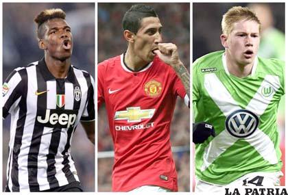 Pogba, Di María y De Bruyne, jugadores que están en la mira de 
varios equipos de Europa