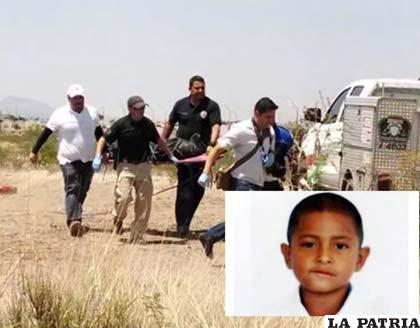 Levantamiento del cadáver del niño que fue asesinado por sus amigos