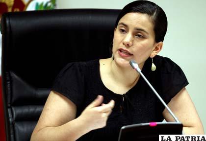 La congresista peruana, Verónika Mendoza