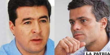 Exalcalde Daniel Ceballos y el líder opositor Leopoldo López, detenidos en Venezuela