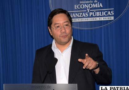 El ministro de Economía y Finanzas Públicas, Luis Arce Catacora