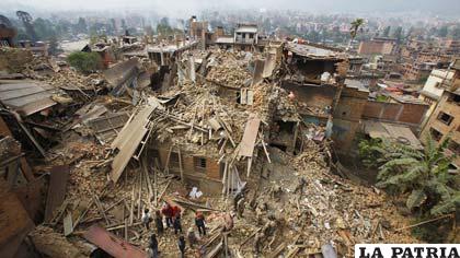 Una escena del devastador terremoto en Nepal