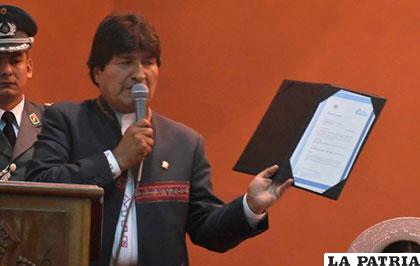 El Presidente Morales es tolerante con las alcaldías y gobernaciones /ANF