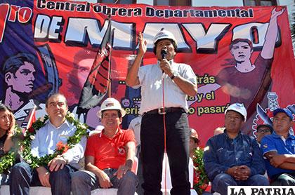 El Presidente Morales emitió discurso en el Día del Trabajador / ABI
