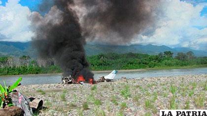 Fue incendiada avioneta que pretendía trasladar droga / DIARIONOTICIAS.PE