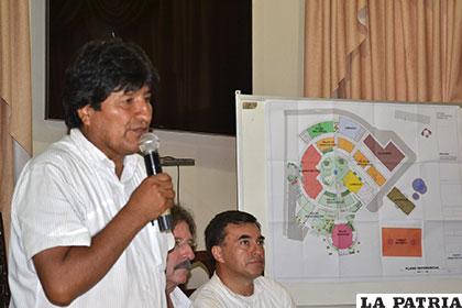 El Presidente Morales participó de un acto en la ciudad de Trinidad