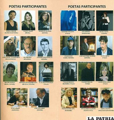 Poetas participantes en el Festival de Poesía (Benidorm, España)