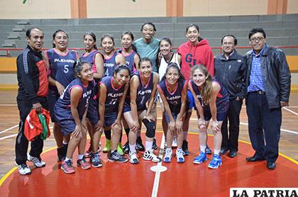 El equipo de Alemán que participó en la Libobásquet
