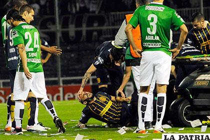 Pinola se retiró lesionado en el partido frente a Nacional