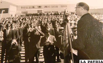 La inauguración oficial del colegio La Salle de Oruro en 1966