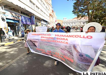 Vecinos de Humancollo Pampa Sora reclaman aprobación de planos