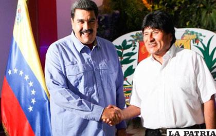 Nicolás Maduro y Evo Morales /ABI