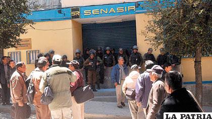 Oficina del Senasir en la ciudad de La Paz /ERBOL