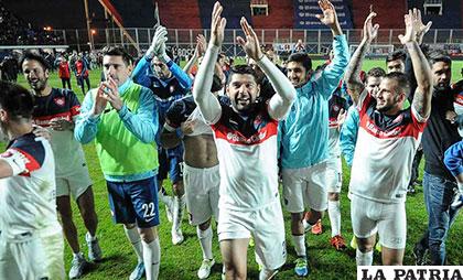 La emoción de los jugadores de San Lorenzo por clasificar primeros de su grupo