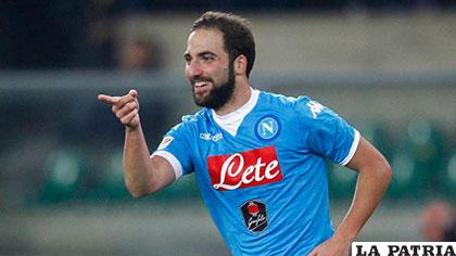 Higuaín este año fue goleador del Nápoles italiano