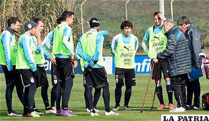 Tabárez dirige a la selección uruguaya de fútbol