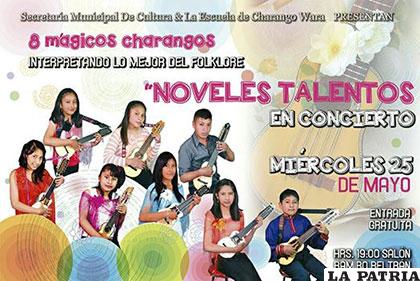 Afiche del concierto de noveles charanguistas