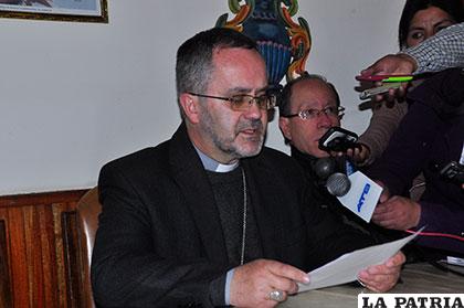 Monseñor Biálasik manifiesta el rechazo de la Iglesia