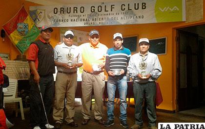 Los ganadores de la competencia de golf