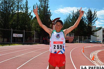 El atleta orureño Mario Flores