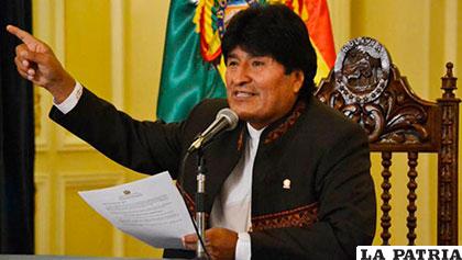 El Presidente Evo Morales Ayma /chueca.com