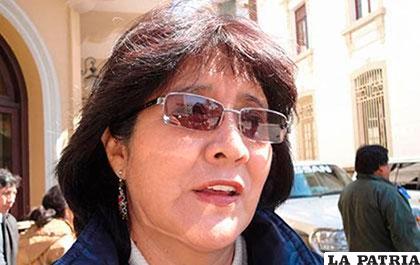 La ex presidenta de la Asamblea Permanente de Derechos Humanos de Bolivia, Yolanda Herrera /ANF
