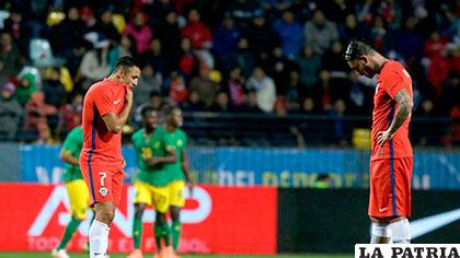 El partido entre Chile y Jamaica se jugó anoche en Santiago