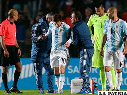 Messi salió golpeado en el partido ante Honduras