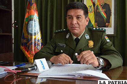 El director de la Felcc, coronel Orlando Ponce brindó el informe respectivo