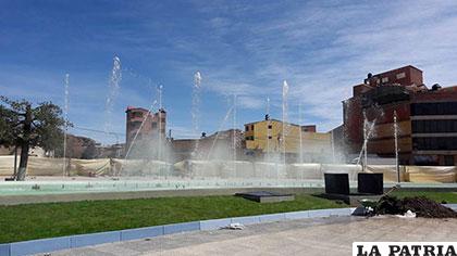 Etapas de prueba de las fuentes de aguas danzantes finalizaron positivamente