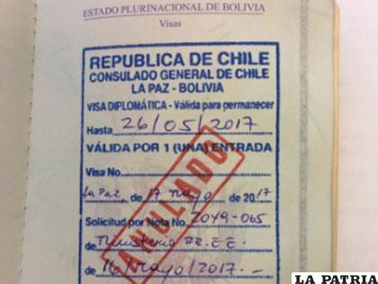 Arce denunció por las redes sociales que Chile le negó la visa diplomática /twitter