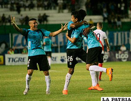 Blooming venció en la ida 2-0 en Santa Cruz el 22/02/2017 /APG