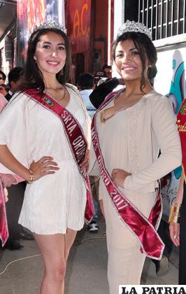 Alexy y Raphaela preparándose para el Miss Bolivia 2017