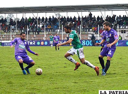 La acción del cotejo que se disputó en el estadio 